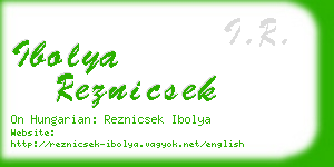 ibolya reznicsek business card